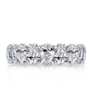 Italo Eternity Pear Created White Sapphire Wedding Band