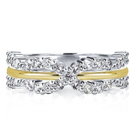 Italo Twist Anniversary Band Sterling Silver Wedding Ring For Women
