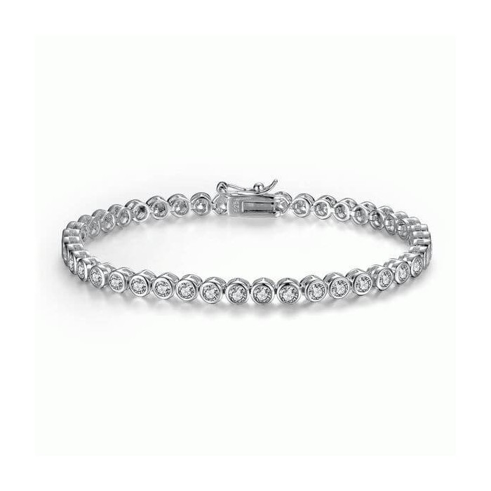 Italo Bezel Created White Sapphire Bracelet