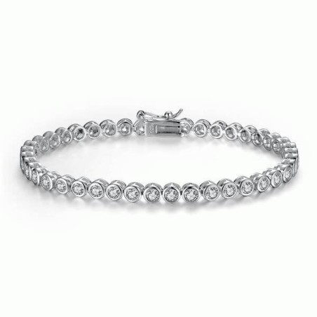 Italo Bezel Created White Sapphire Bracelet