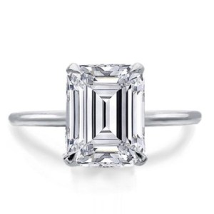 Italo Emerald Cut Engagement Ring Solitaire Ring Affrodable