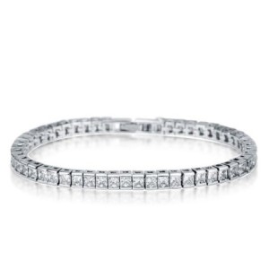 Italo Classic Created White Sapphire Tennis Bracelet