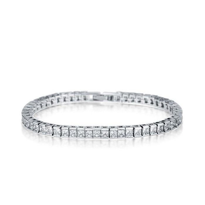 Italo Classic Created White Sapphire Tennis Bracelet