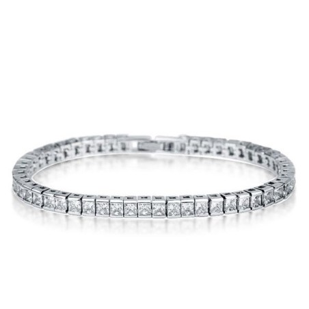 Italo Classic Created White Sapphire Tennis Bracelet