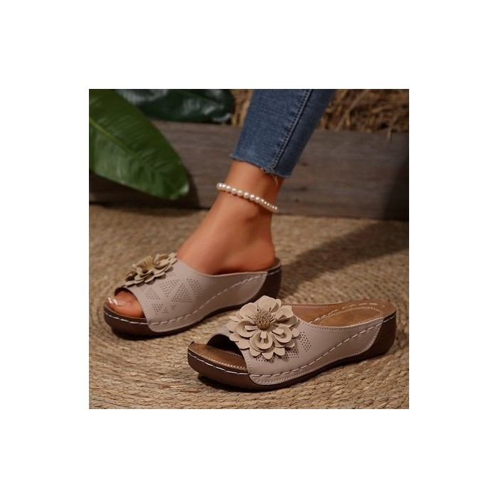 Elegant Plain Pvc Summer Slide Sandals