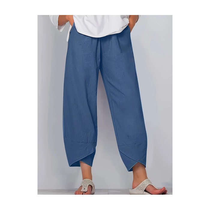 Women Plain Capris Pant Casual Summer Trousers