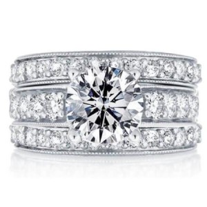 Classic Pave Setting 3PC Wedding Set