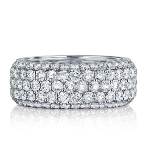 Italo Five Row Eternity Created White Sapphire Wedding Band