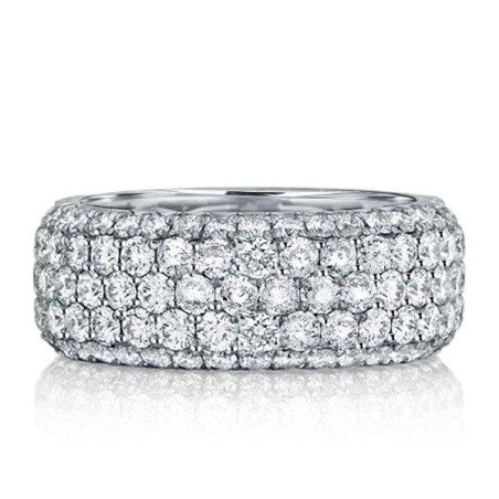 Italo Five Row Eternity Created White Sapphire Wedding Band