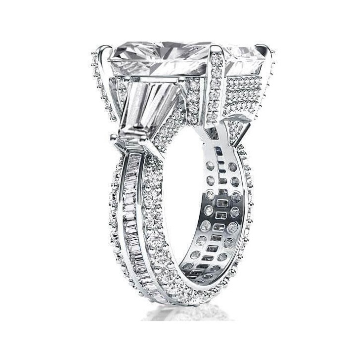 Italo Radiant Cut Engagement Ring Unique Engagement Ring