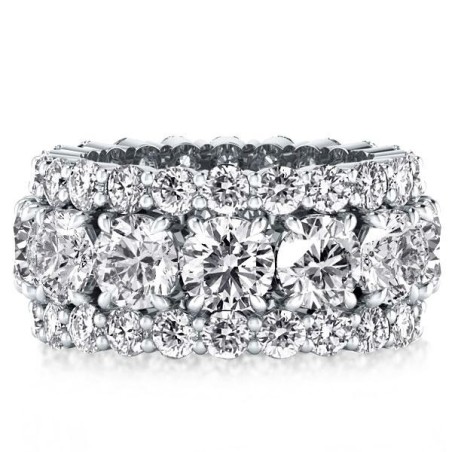 Triple Row Round Wedding Band(7.55 CT. TW.)