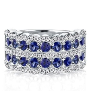 Multi Row Half Eternity Wedding Band(3.65 CT. TW)