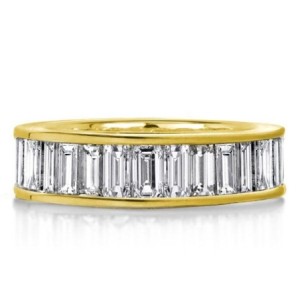 Eternity Golden Baguette Cut Wedding Band