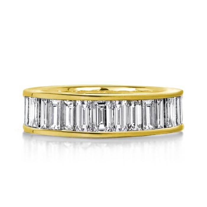 Eternity Golden Baguette Cut Wedding Band