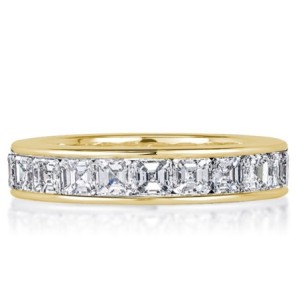 Asscher Cut Eternity Wedding Band For Women