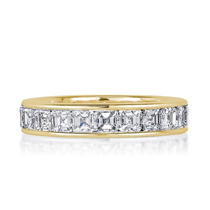 Asscher Cut Eternity Wedding Band For Women