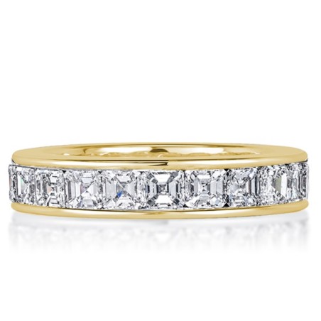 Asscher Cut Eternity Wedding Band For Women
