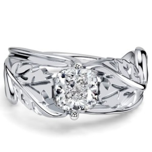 Italo 1.25 Carat Cushion Cut Filigree Vintage Engagement Ring