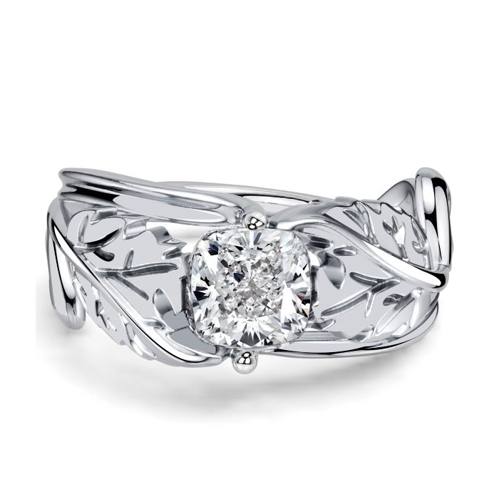 Italo 1.25 Carat Cushion Cut Filigree Vintage Engagement Ring