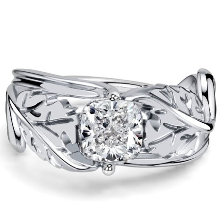 Italo 1.25 Carat Cushion Cut Filigree Vintage Engagement Ring