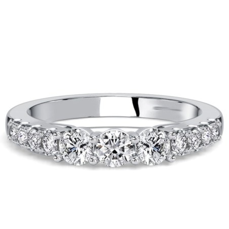 Italo Micro Pave Side Stone Wedding Band For Women Matching Wedding Bands