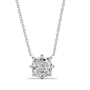 Italo 1.50 Carat Cushion Cut Pendant Necklace For Women