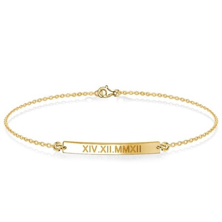 Italo Personalized Bar Bracelet Womens Dainty Bracelet