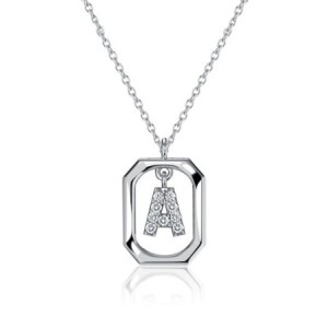 Italo Initial Personalized Dangling Letter Initial Pendant For Women