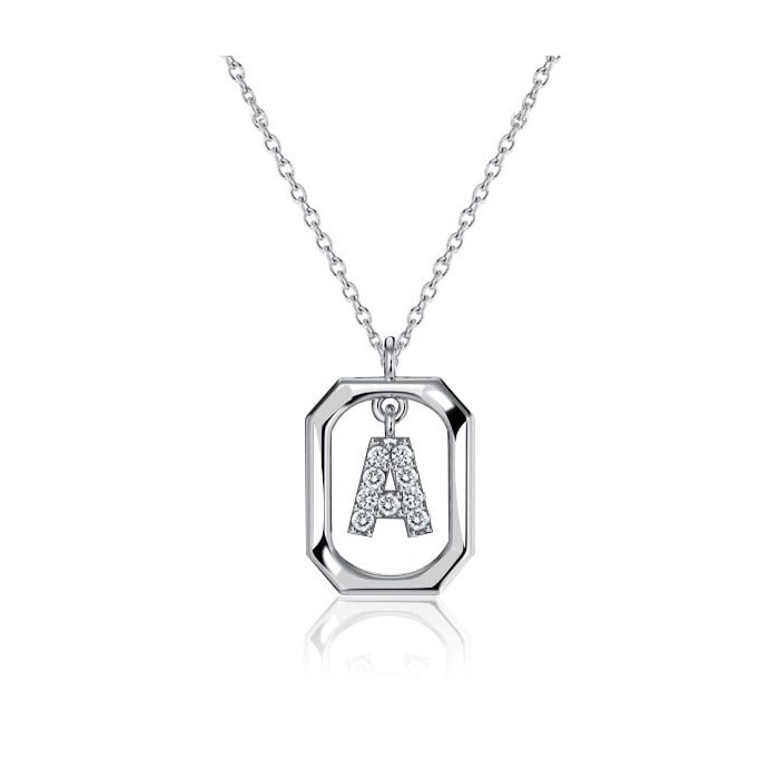 Italo Initial Personalized Dangling Letter Initial Pendant For Women