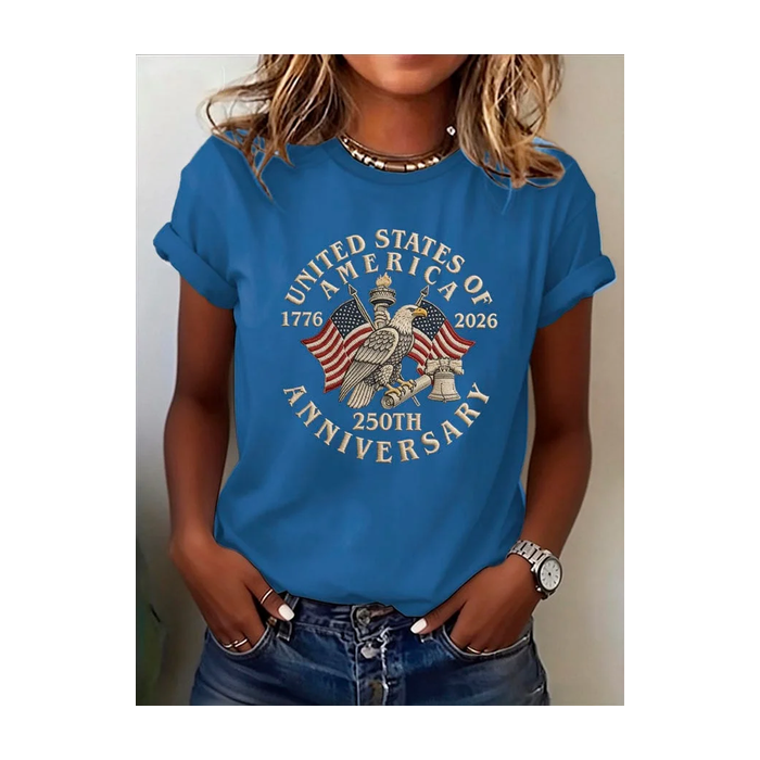 Women Text Letters Short Sleeve Tee T-shirt Crew Neck Printing Casual Graphic Tee Summer Top