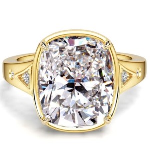 Italo Elongated Antique Cushion Cut Engagement Ring 5.5 Carat Ring
