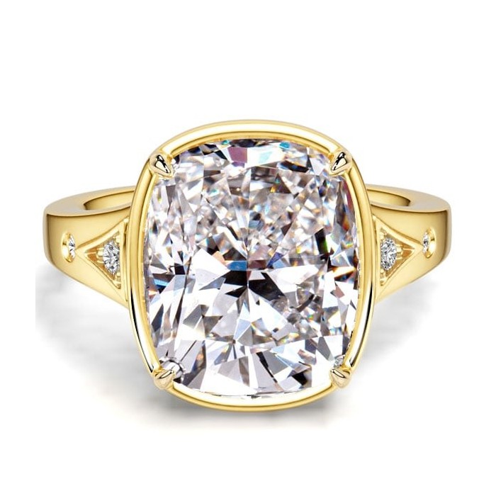 Italo Elongated Antique Cushion Cut Engagement Ring 5.5 Carat Ring