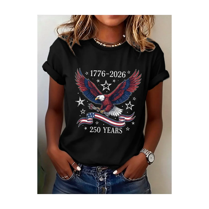 Women Text Letters Short Sleeve Tee T-shirt Crew Neck Printing Casual Graphic Tee Summer Top