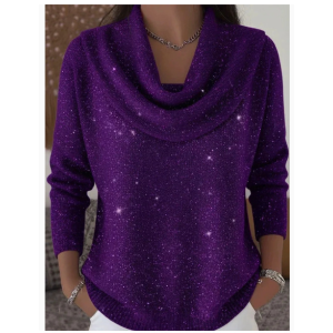 Women Plain Spring/Fall Casual Long Sleeve Crew Neck Cotton Sweater