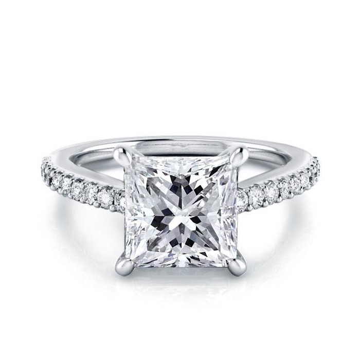 Italo Princess Cut Engagement Ring Classic Engagement Ring