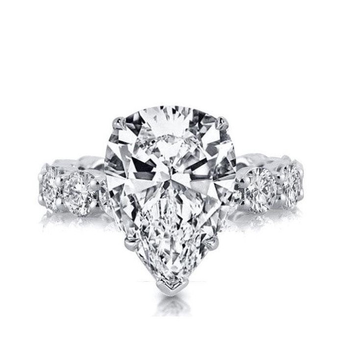 Italo Pear Cut Enagement Ring Eternity Ring Affordable