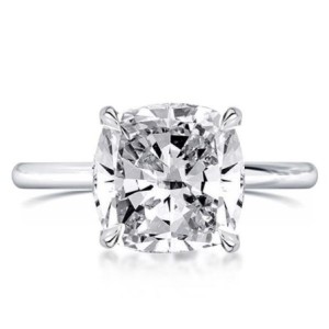 Classic Simplicity High Polish Cushion Cut Engagement Ring