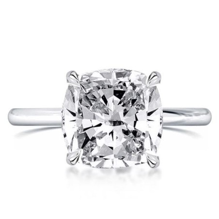 Classic Simplicity High Polish Cushion Cut Engagement Ring