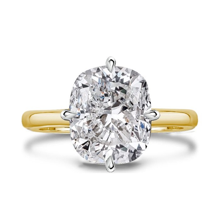 Italo Cushion Cut Solitaire Engagement Ring Affordable