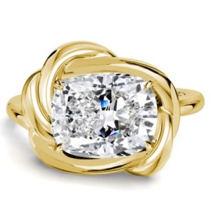 Italo Infinity Knot Ring Cushion Cut Unique Engagement Rings