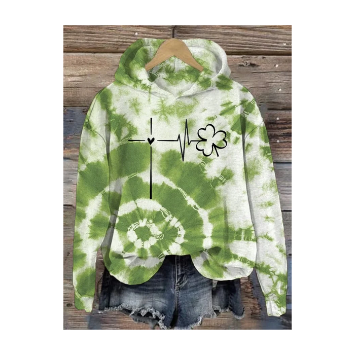 Women's Shamrock Spring/Fall Printing Long Sleeve Casual Daily Hoodie