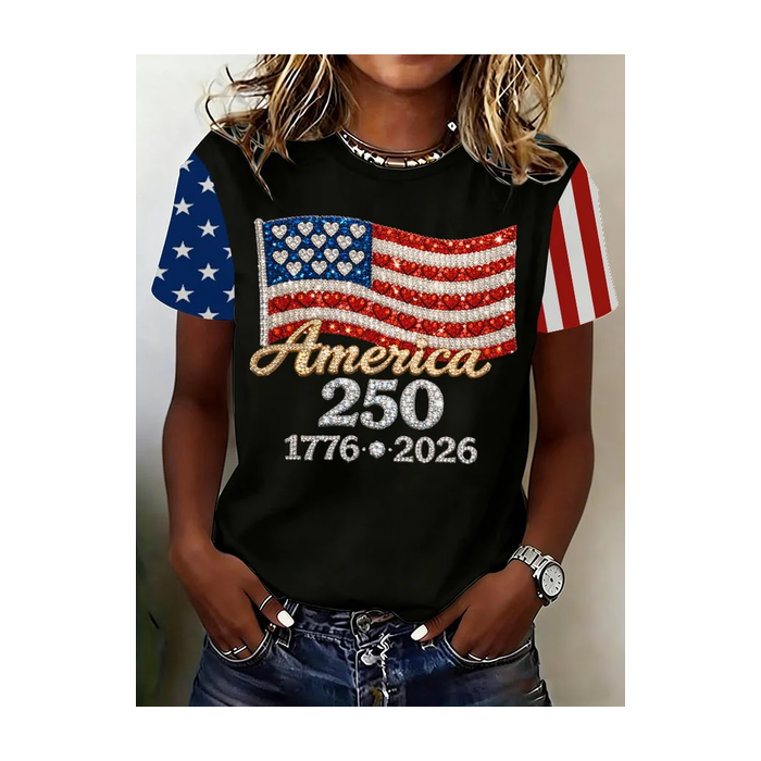 Women Text Letters Short Sleeve Tee T-shirt Crew Neck Printing Casual Graphic Tee Summer Top