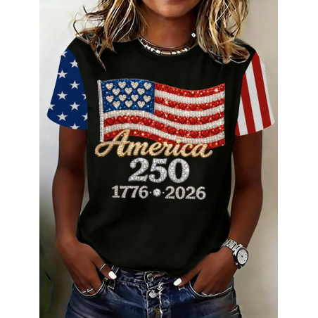 Women Text Letters Short Sleeve Tee T-shirt Crew Neck Printing Casual Graphic Tee Summer Top