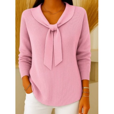 Women Plain Spring/Fall Casual Long Sleeve V Neck Cotton Sweater