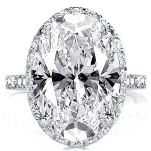 Italo Halo Ring Oval Engagement Ring Promise Ring