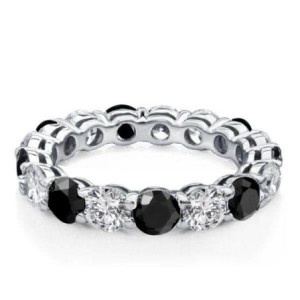 Eternity Black & White Wedding Band(6.50 CT. TW.)