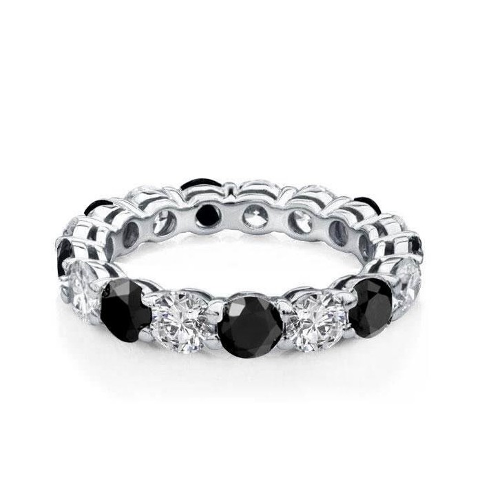 Eternity Black & White Wedding Band(6.50 CT. TW.)