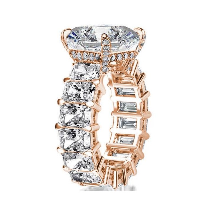 Italo Rose Gold Engagement Ring Unique Engagement Ring Affordable