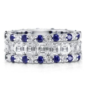 Italo Eternity Wedding Band For Women Stackable Ring Set