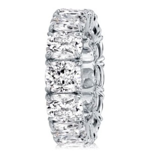 Italo Cushion Cut Eternity Band Affordable Wedding Ring